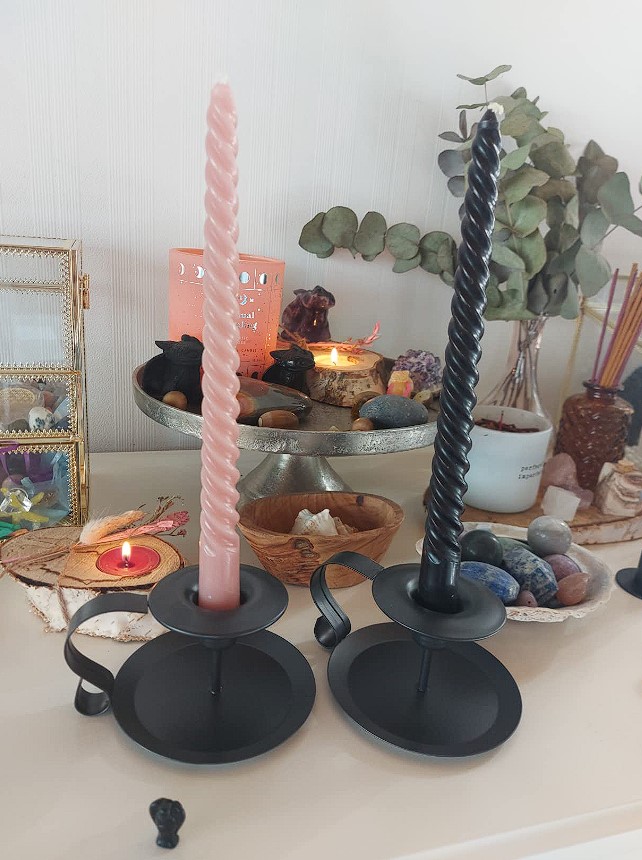 wrought iron candle holders table setting centerpiece