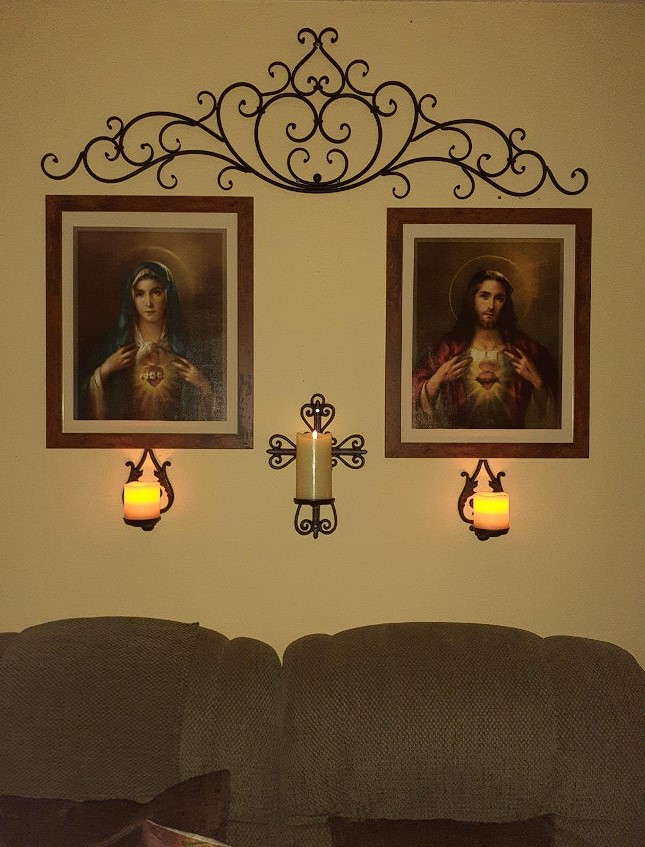 wrought iron candle holders wall decoration