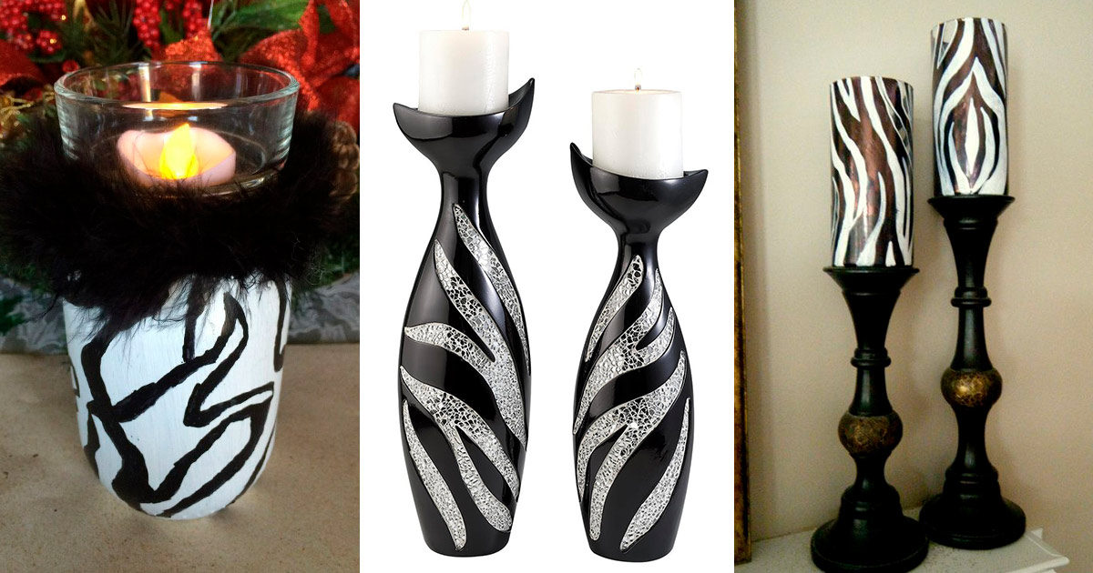 the perfect spots for your zebra candle holders at home